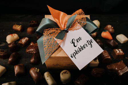 Doosje pralines 250 gr &quot;Een opkikkertje&quot;