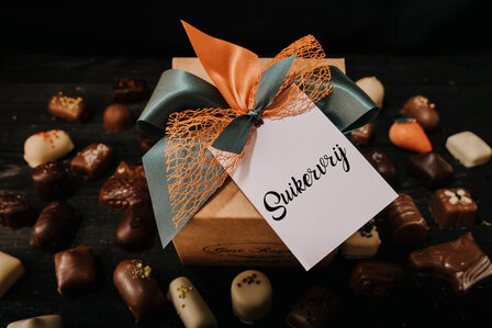 Doosje suikervrije pralines 250 gr