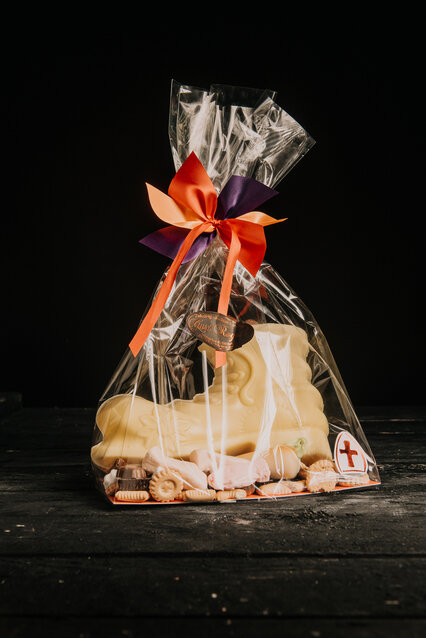 opgevulde schoen witte chocolade